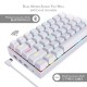 Redragon Draconic K530 White Wireless- Brown Switch